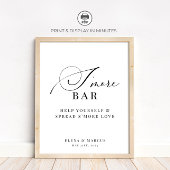 S'more Bar Wedding Elegant Moderne Poster
