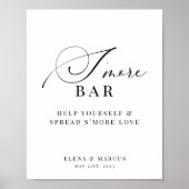 S'more Bar Wedding Elegant Moderne Poster (Vorne)