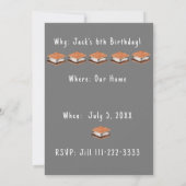 S'more Birthday Fun Mouse Einladung (Rückseite)