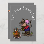 S'more Birthday Fun Mouse Einladung (Vorne/Hinten)