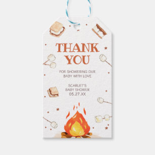 S'more Bonfire Baby Dusche Fevor Tags Geschenkanhänger