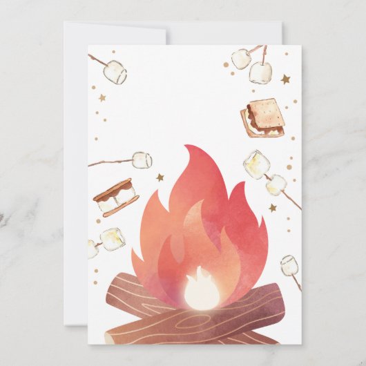 S'more Bonfire Smore Spaß Freunde Camping Geburtst Einladung (Rückseite)