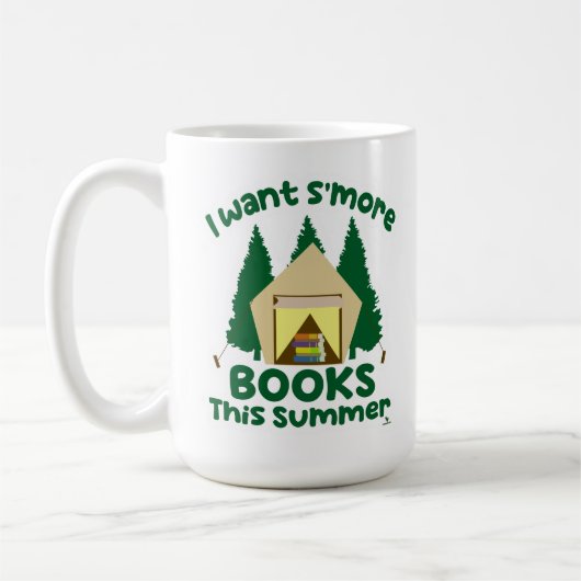Smore Books Summer Funny Reading Slogan Kaffeetasse (Links)