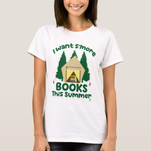 Smore Bücher Sommer Lustiger Leseslogan T-Shirt