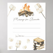 S'more Campfire 1. Geburtstag Zeitkapsel Meldung Poster (Vorne)