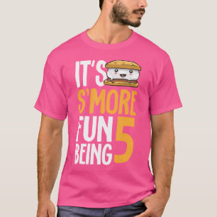 Smore Campfire 5th Birthday Marshmallow Camping Sm T-Shirt