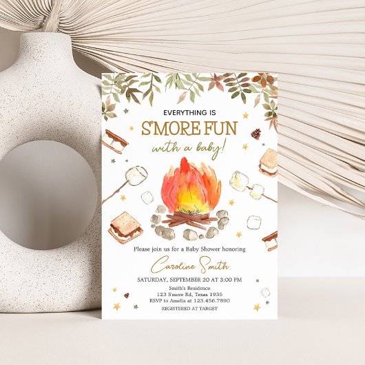 S'more-Campfire-Baby-Party Einladung