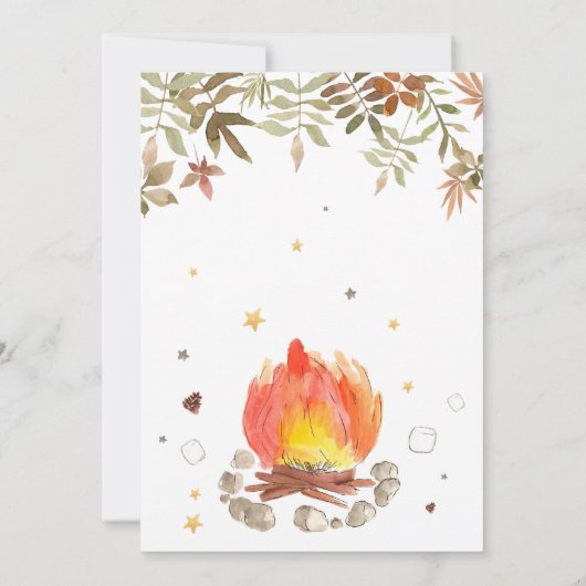 S'more Campfire Baby Shower Einladung (Rückseite)