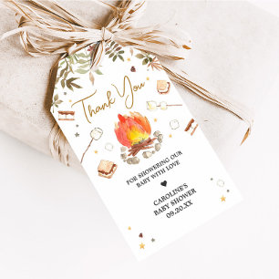 S'more-Campfire-Baby-Shower-Geschenkanhänger Geschenkanhänger