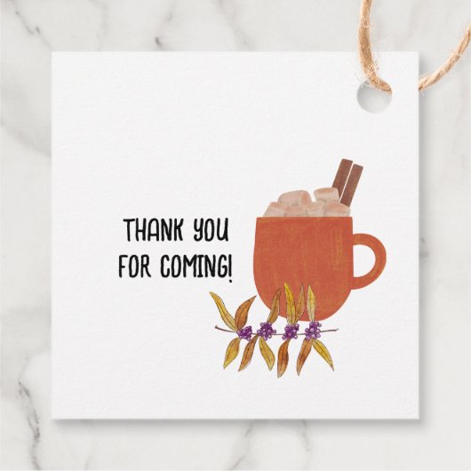 Smore Campfire Babydusche Danke Geschenkanhänger (Rückseite)