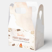 S'more Campfire Erster Geburtstag Vielen Dank Geschenkschachtel (Geöffnet)