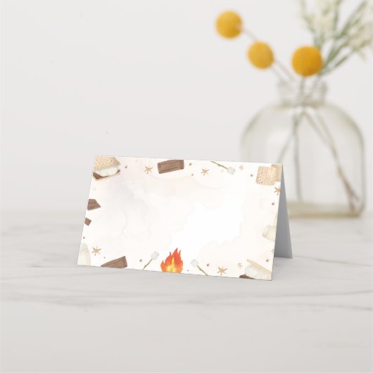 S'more Campfire Food Zelt Platzkarte (Rückseite)