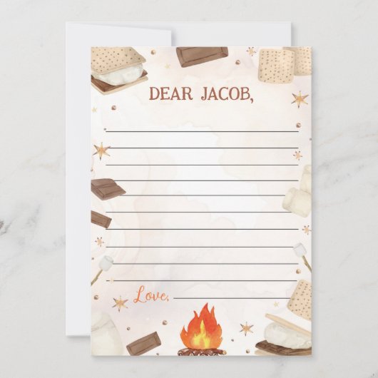 S'more Campfire Time Capsule Note Card Dankeskarte (Vorderseite)