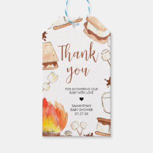 S'more Camping Baby Duwer Fevor Tags Geschenkanhänger