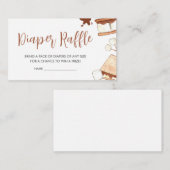 S'more Camping Duschkabine Windeln Windeln Raffle Begleitkarte (Vorne/Hinten)