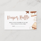 S'more Camping Duschkabine Windeln Windeln Raffle Begleitkarte (Vorderseite)