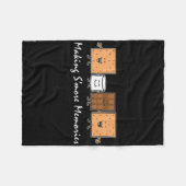 S'more-Erinnerungen machen Camping-Campfire-S'more Fleecedecke (Vorderseite (Horizontal))