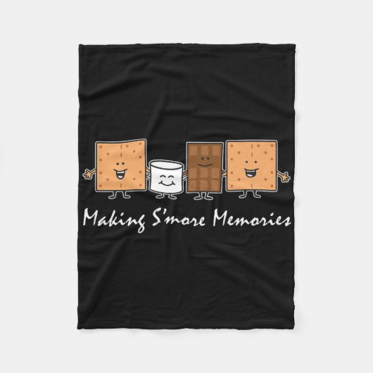 S'more-Erinnerungen machen Camping-Campfire-S'more Fleecedecke (Vorderseite)