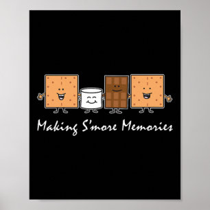 S'more-Erinnerungen machen Camping-Campfire-S'more Poster