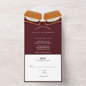 S'more Food Wedding All In One Einladung (Innen Boden)