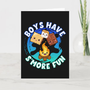 Smore Fun Boys Kinder Camping Campfire Karte