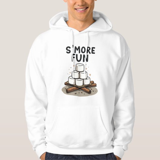 Smore Fun Camping Bonfire Pun Marshmallow Hoodie (Vorderseite)