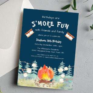 S'more Fun Camping Geburtstagseinladung Einladung