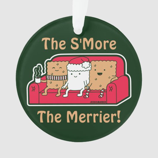 S'more Funny Cartoon Weihnachten Ornament (Vorderseite)