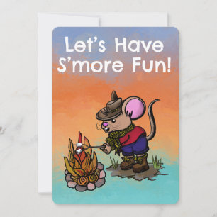 S'more Geburtstagsfeier Spaß Maus Einladung