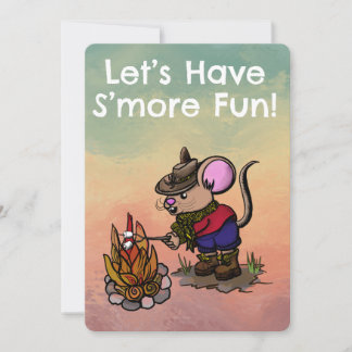 S'more Geburtstagsfeier Spaßmaus  Einladung