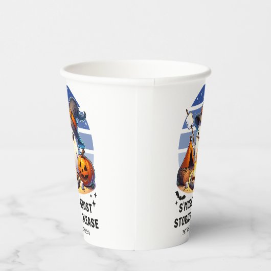 Smore Ghost Stories Bitte lustiges Camping Hallowe Pappbecher (Rechts)