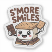 S'more lächelt Niedliche Kawaii Campfire Leckerei Aufkleber (Vorderseite)