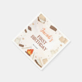 S'more-Lagerfeuer-Geburtstagsservietten Serviette (Ecke)