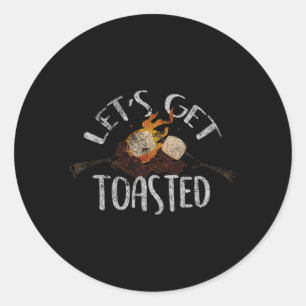 Smore Lass Get Toasted Camg Grunge Marshmallow Runder Aufkleber