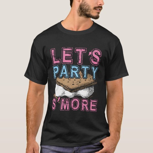 Smore Let's Party Campfire Camping Marshmallow Gir T-Shirt (Vorderseite)