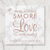 Smore Liebe Marble Rose Gold Girl Baby Dusche Geschenkanhänger (Vorderseite)