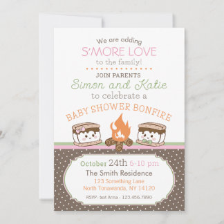 S'more Liebe Thema Babydusche Einladung