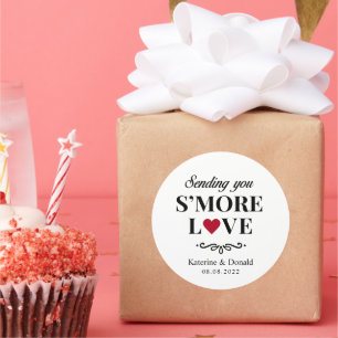 S'more Liebe Wedding Classic Round Aufkleber