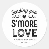 S'more Liebe Wedding Runder Aufkleber (Vorderseite)