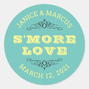 S'more-Liebes-Aufkleber, Smore-Geschenk-Aufkleber Runder Aufkleber