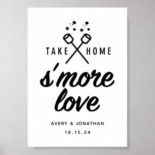 S'more Love 5x7 Hochzeitsgeschenk Schild