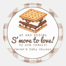 S'more Love Baby Shower Favor Aufkleber