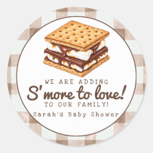 S'more Love Baby Shower Favor Aufkleber