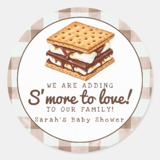 S'more Love Baby Shower Favor Aufkleber