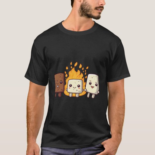 S'More Marshmallow Smores Camper Camg Kawaii T-Shirt (Vorderseite)