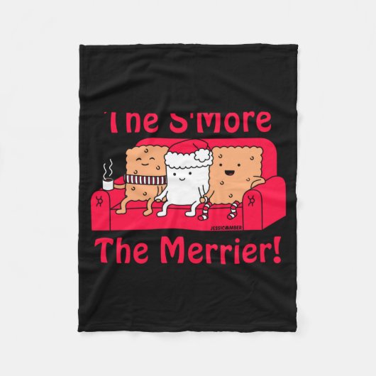Smore Merrier Cute Kids Cartoon Christmas  Fleecedecke (Vorderseite)