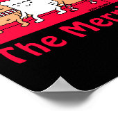 Smore Merrier Cute Kids Cartoon Christmas Poster (Ecke)