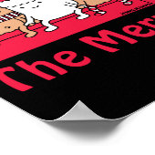 Smore Merrier Cute Kids Cartoon Christmas Poster (Ecke)