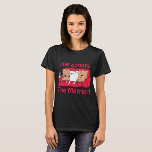 Smore Merrier Cute Kids Cartoon Christmas T Shirt (Vorne ganz)
