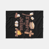 Smore Of Jesus Christian Camper Camng Lover Fleecedecke (Vorderseite (Horizontal))